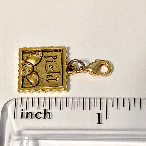 Vintage Disney Piglet Clip On Charm Gold Plated Zipper Purse Winnie the Pooh - Picture 9 of 9